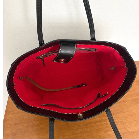 Dooney & Bourke Florentine Leather Ashton Tote Handbag in Black - Picture 6 of 8